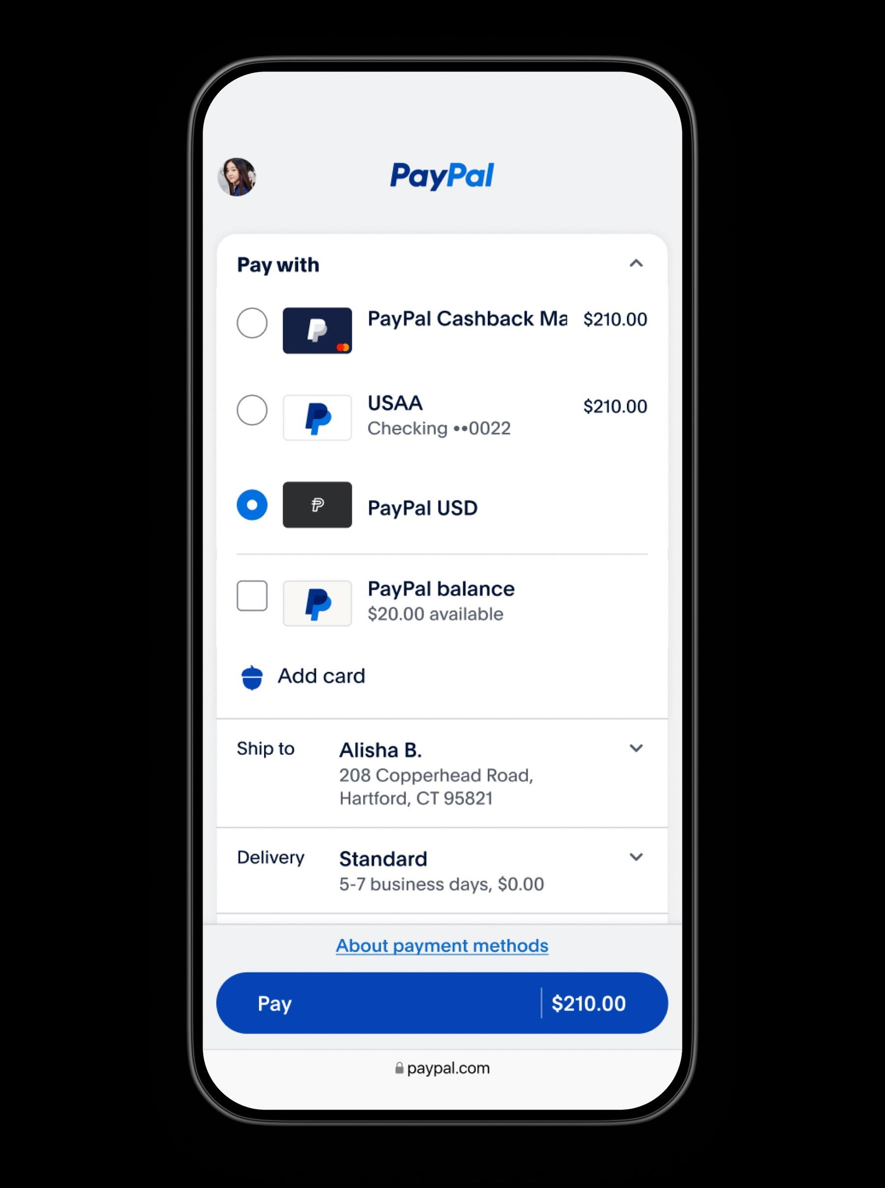 Screenshot 3 of PayPal - PYUSD showing the application interface